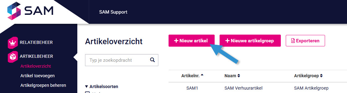 SAM - Voorraad invoeren SAM - Voorraad invoeren