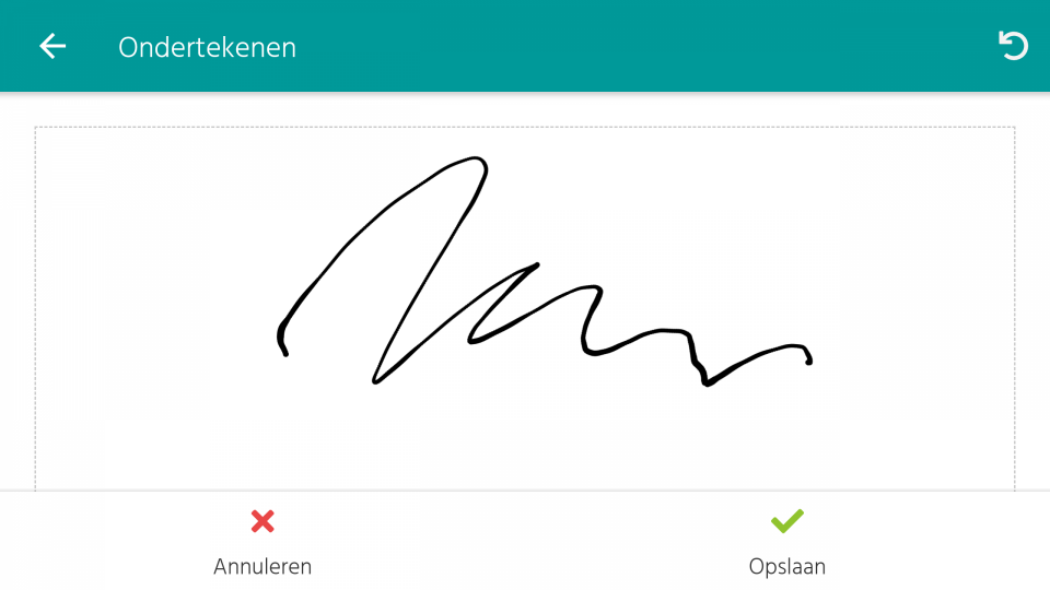 SAM App - Handtekening voor akkoord